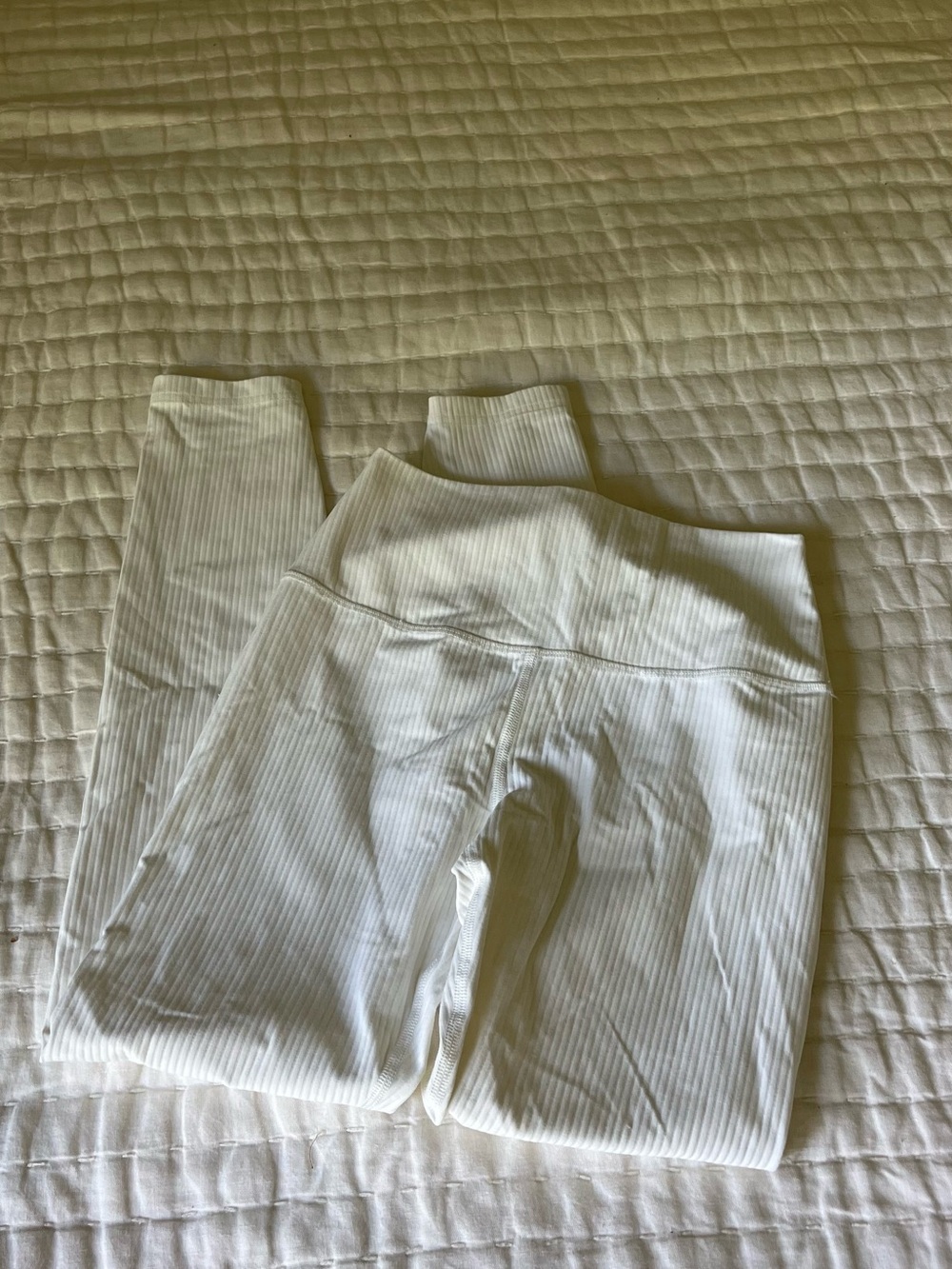 Splits 59 ribbed white leggings